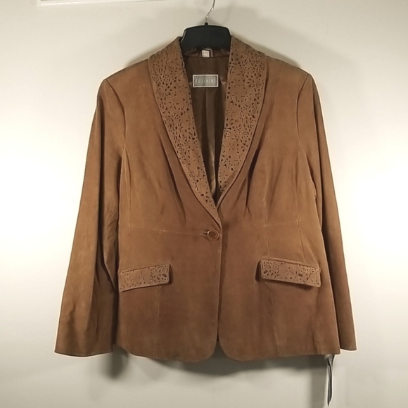Guillaume Suede Jacket With Pierced Out Collar - Picture 6 of 6